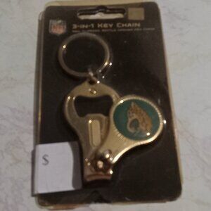 Jacksonville Jaguars NFL 3 in 1 Metal KeyChain Bottle Opener Nail Clipper